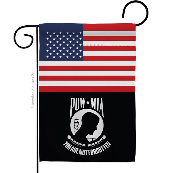 Guarderia 13 x 18.5 in. US POW & MIA Garden Flag with Armed Forces Service Double-Sided  Vertical Flags - GU4214871