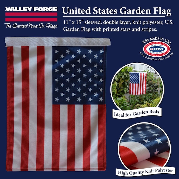 Valley Forge Valley Forge American Garden Flag 11 in. H X 15 in. W - USGF-C