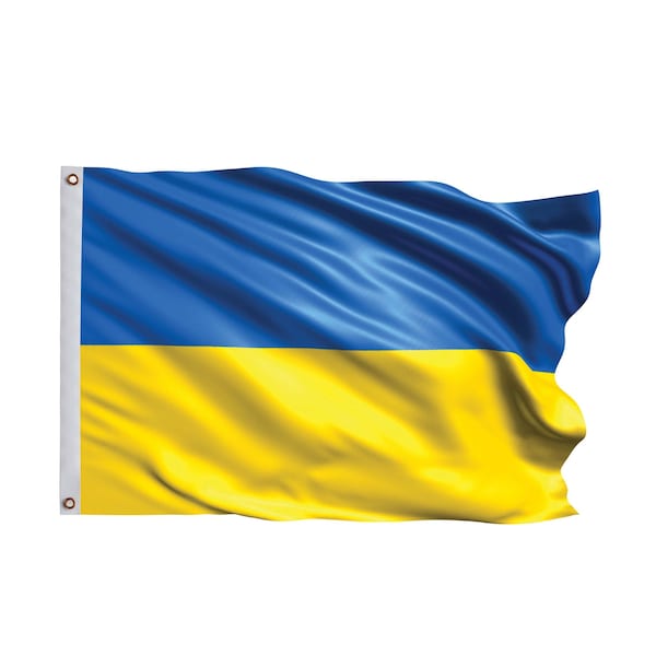 Sun Joe 3 x 5-Ft Ukrainian National Flag Polyester, Brass Grommets - F3X5-UKR