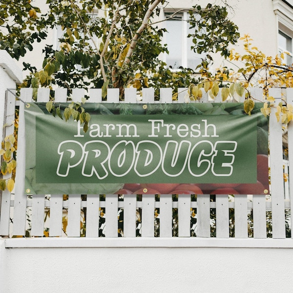 Signmission Farm Fresh Produce, 24 Inch x 72 Inch, Vinyl Banner - B-72-30611