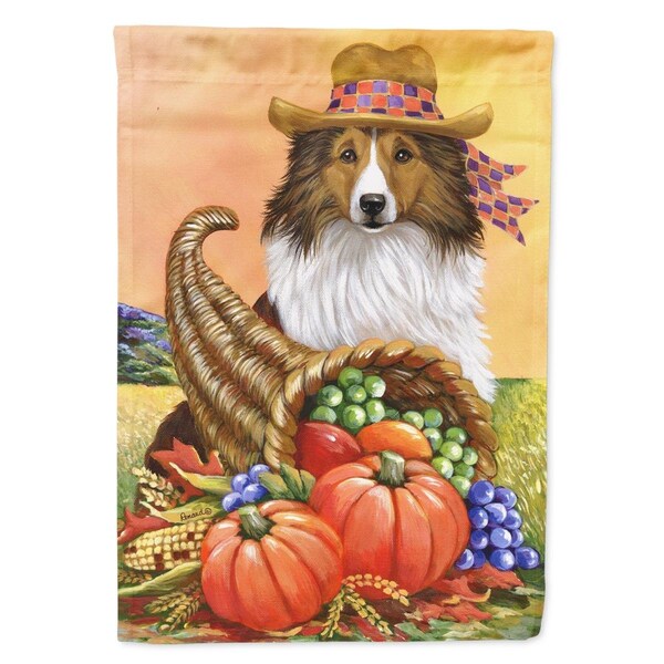 Patioplus 11 x 0.01 x 15 in. Sheltie Autumn Garden Flag - PA2553386