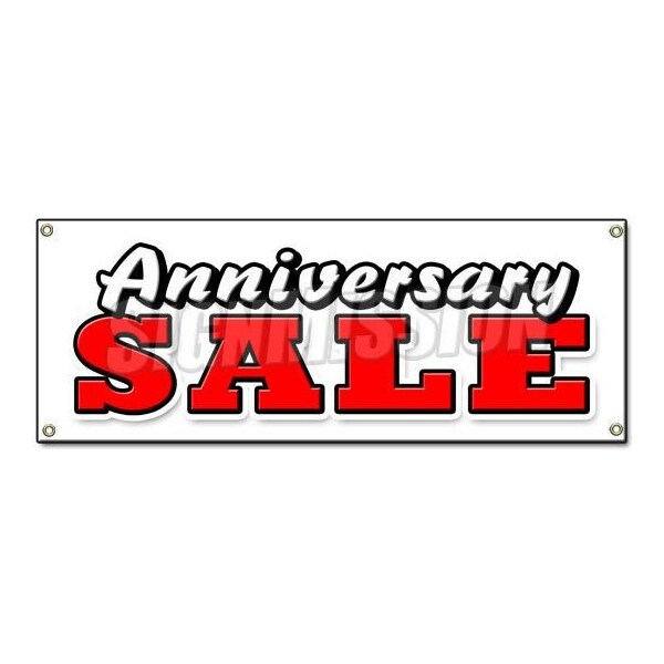 Signmission ANNIVERSARY SALE BANNER SIGN celebration huge store wide big save discount - B-ANNIVERSARY SALE