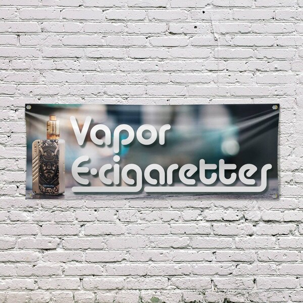 Signmission Vapor E Cigarettes, 18 Inch x 48 Inch, Vinyl Banner - B-30909