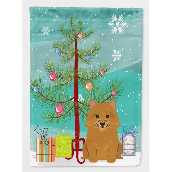 Patioplus Merry Christmas Tree Norwich Terrier Flag Canvas House Size - PA2550173