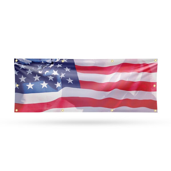 Signmission American Flag, 36 Inch x 96 Inch, Vinyl Banner - B-96-30461