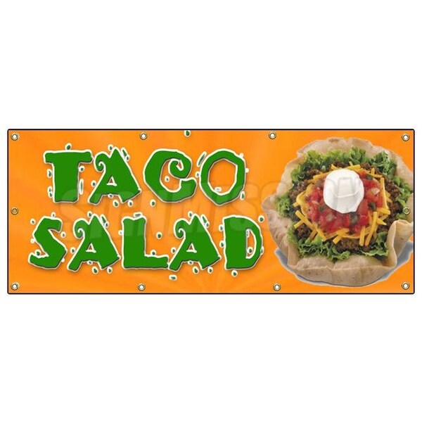Signmission TACO SALAD BANNER SIGN mexican food restaurant sign tex mex - B-96 TACO SALAD