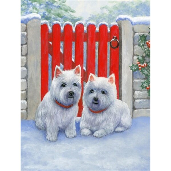 Patioplus Red Gate Westies Flag Canvas House Size - PA2557407