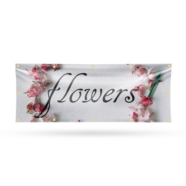 Signmission Flowers, 48 Inch x 120 Inch, Vinyl Banner - B-120-30640