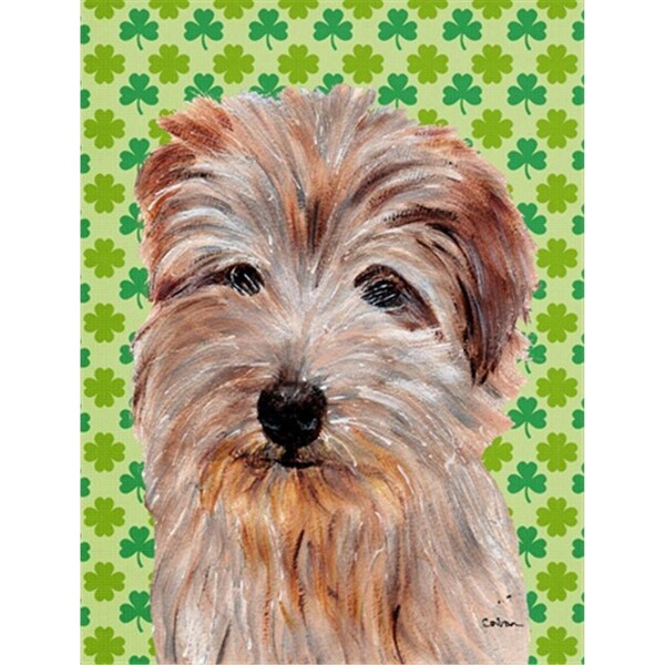 Patioplus Norfolk Terrier Lucky Shamrock St. Patricks Day Flag Garden Size - PA247702