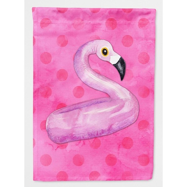 Patioplus Flamingo Floaty Pink Polkadot Flag Canvas, House Size - PA2550813