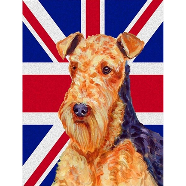 Patioplus Airedale With English Union Jack British Flag Flag Garden Size - PA248832