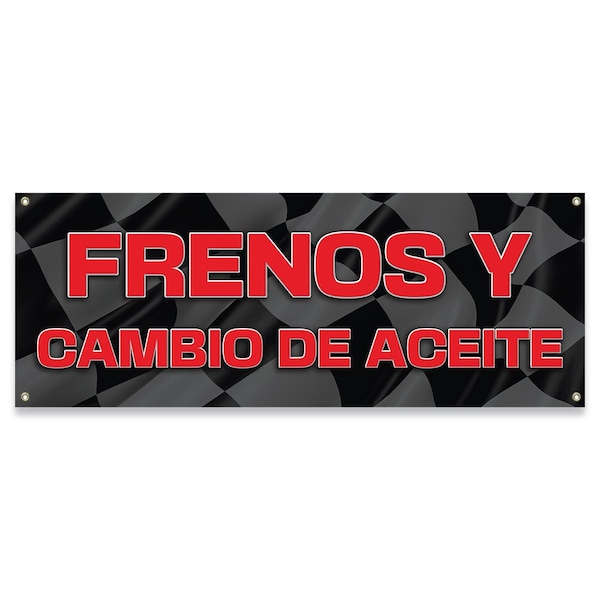 Signmission Frenos Y Cambio De Aceite Banner Concession Stand Food Truck Single Sided - B-30063