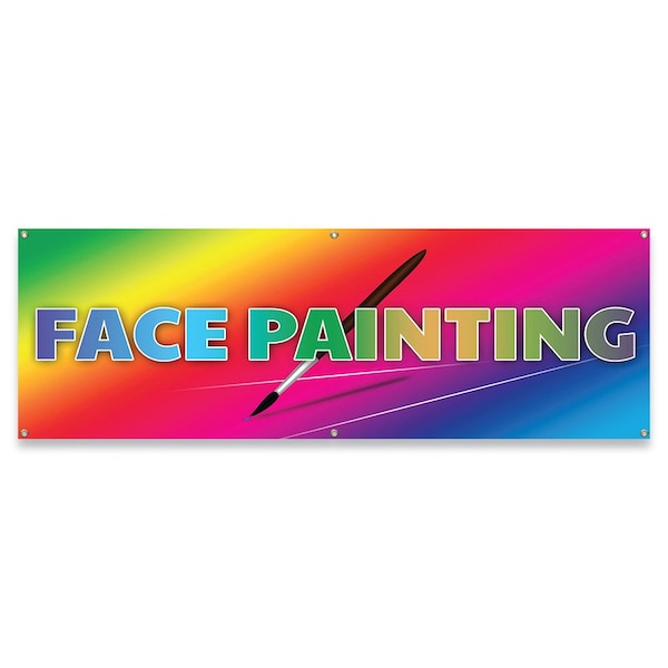 Signmission Face Painting Banner Concession Stand Food Truck Single Sided - B-72-30056