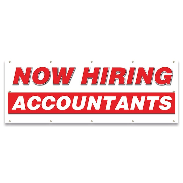 Signmission Now Hiring Accountants Banner Apply Inside Accepting Application Single Sided - B-120-30192