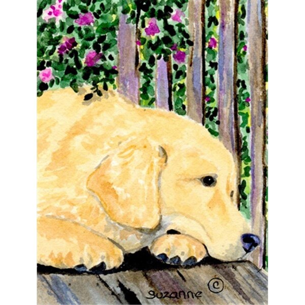 Carolines Treasures 28 x 40 in. Golden Retriever House Size Canvas Flag - CA75099