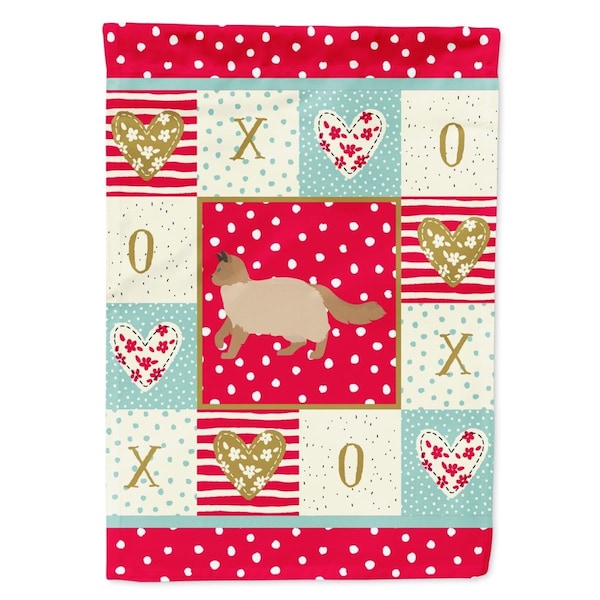 Carolines Treasures 11 x 0.01 x 15 in. Ragdoll No.2 Cat Love Garden Flag - CK5687GF