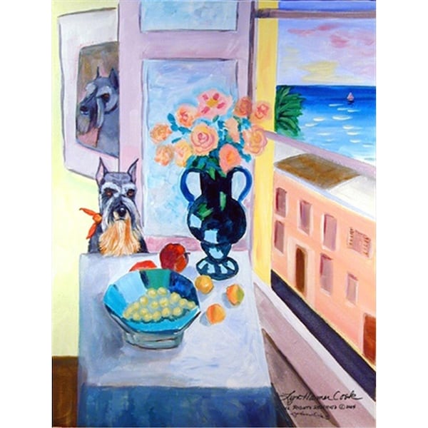 Carolines Treasures 28 x 40 in. Schnauzer House Size Canvas Flag - 7255CHF