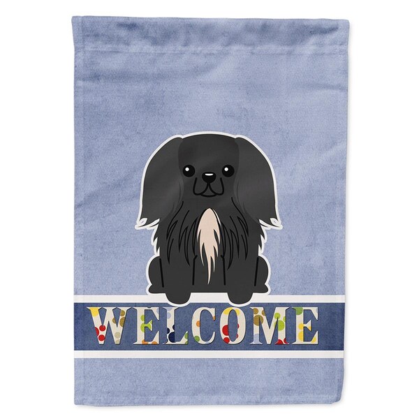 Carolines Treasures Pekingnese Black Welcome Flag Canvas House Size - BB5688CHF
