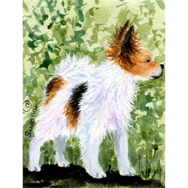 Carolines Treasures 28 x 40 in. Papillon House Size Canvas Flag - SS8714CHF