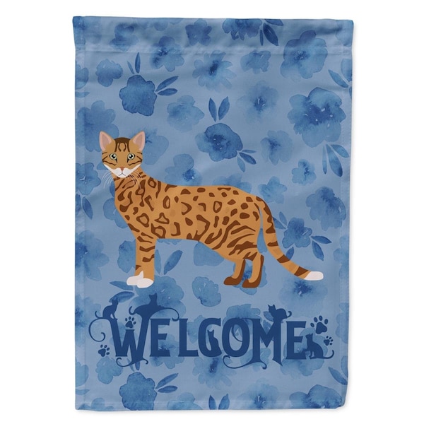 Carolines Treasures 28 x 0.01 x 40 in. Cheetoh No.1 Cat Welcome Flag Canvas House Size - CK4852CHF