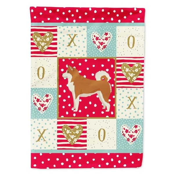 Carolines Treasures 11 x 0.01 x 15 in. Akita Love Garden Flag - CK5902GF