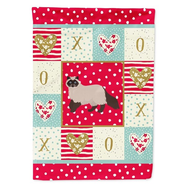 Carolines Treasures 11 x 0.01 x 15 in. Colorpoint Persian Hymalayan Cat Love Garden Flag - CK5587GF
