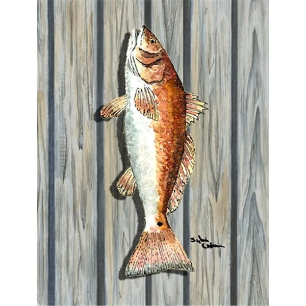 Patioplus 28 x 40 in. Fish Red Fish Flag Canvas House Size - PA55281