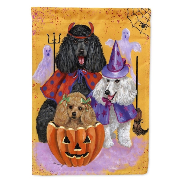 Carolines Treasures 11 x 0.01 x 15 in. Poodle Halloween Garden Flag - PPP3146GF