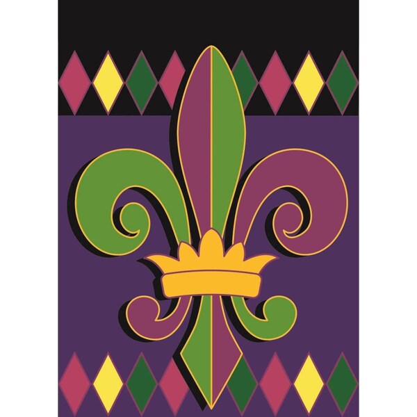 Magnolia Garden Flags 29 x 42 in Regal Fleur De Lis Polyester Garden Flag Large - M000045