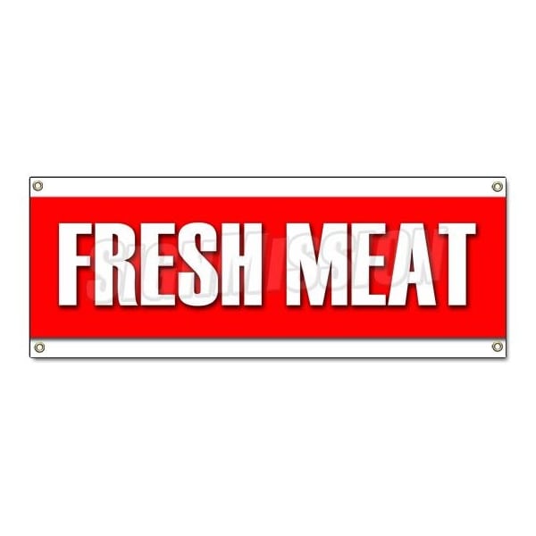 Signmission FRESH MEAT BANNER SIGN butcher steak beef chicken pork ground - B-FRESH MEAT