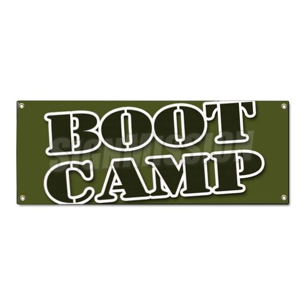 Signmission BOOT CAMP BANNER SIGN fitness run trainer weights gym sports extreme - B-BOOT CAMP