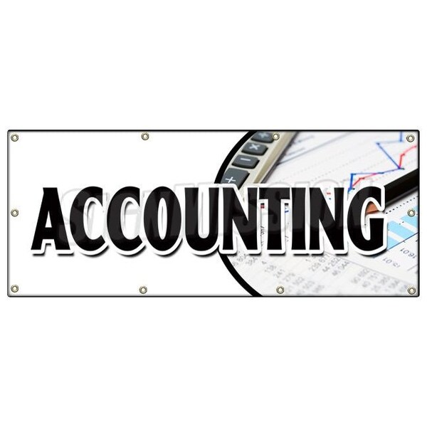 Signmission ACCOUNTING BANNER SIGN tax return preparation cpa refund accountant - B-96 ACCOUNTING