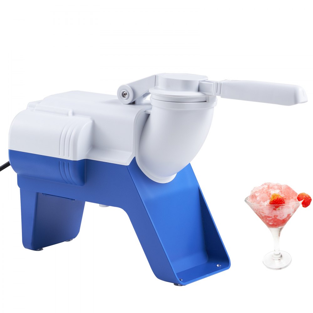 VEVOR Ice Crushers Machine, 176lbs Per Hour Electric Snow Cone Maker with 2 Blades, Shaved Ice Machine with Cover and Bowl, 220W Ice Shaver Machine for Margaritas, Home and Commercial Use, White - SBJBXS176180W5LNUV1