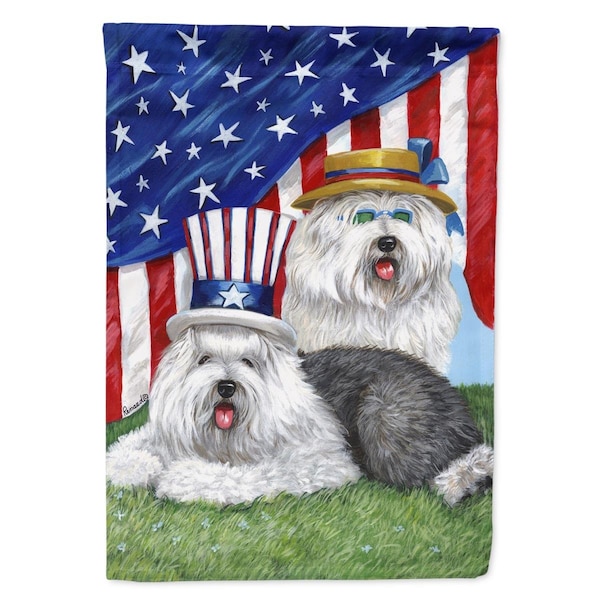 Patioplus 11 x 0.01 x 15 in. Old English Sheepdog USA Garden Flag - PA2553375