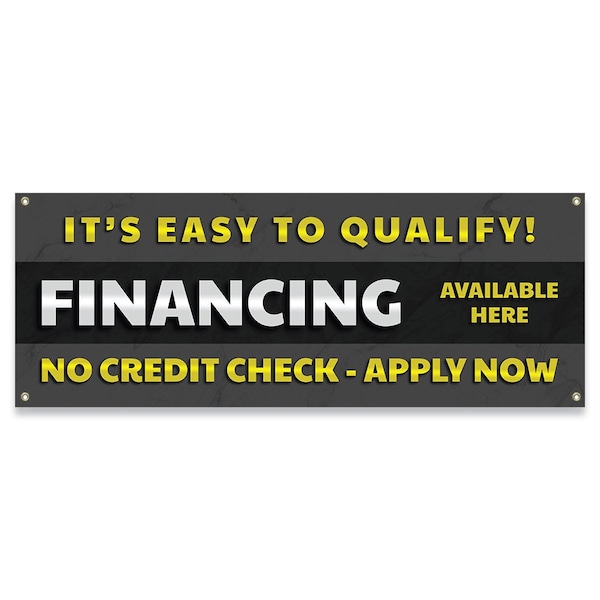 Signmission Financing Available Here No Credit Check Apply Now Banner Concession Stand Food Truck Single Sided - B-30058