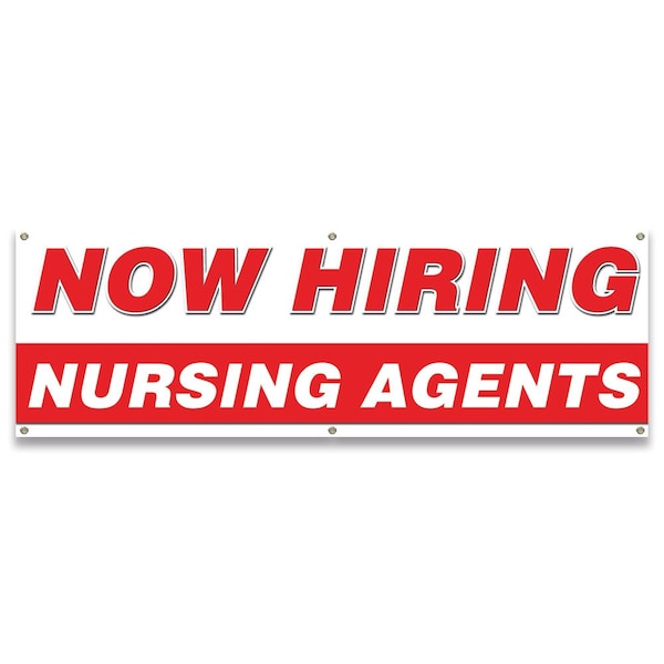Signmission Now Hiring Nursing Assistants Banner Apply Inside Accepting Application Single Sided - B-72-30281