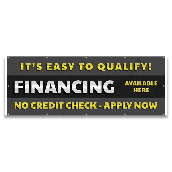 Signmission Financing Available Here No Credit Check Apply Now Banner Concession Stand Food Truck Single Sided - B-120-30058