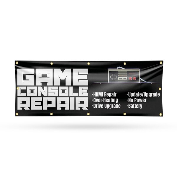 Signmission Game Console Repair, 48 Inch x 120 Inch, Vinyl Banner - B-120-30668