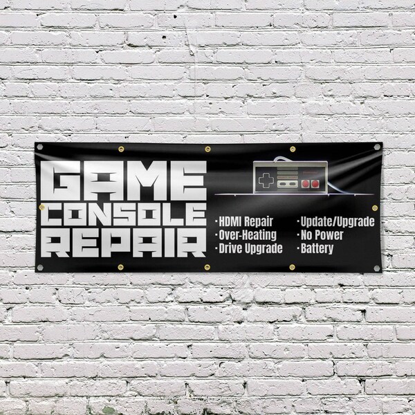 Signmission Game Console Repair, 48 Inch x 120 Inch, Vinyl Banner - B-120-30668