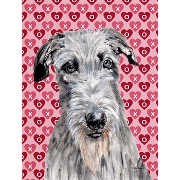 Patioplus Scottish Deerhound Hearts and Love Flag Garden Size - PA631536