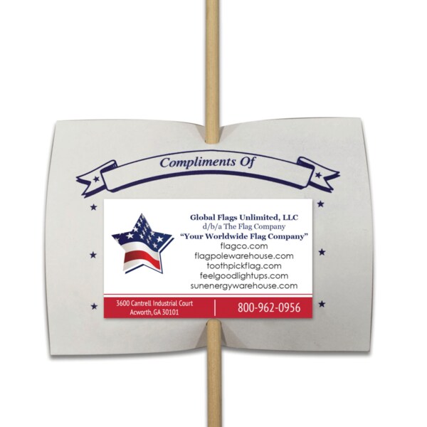 Global Flags Unlimited Compliments Cards Pack of 100 - 205617