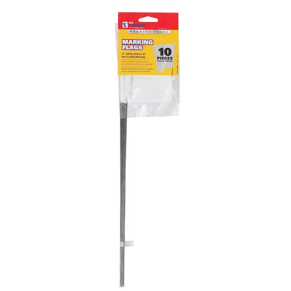 C.H. Hanson C.H. Hanson 15 in. White Marking Flags Polyvinyl 10 pk - 15180