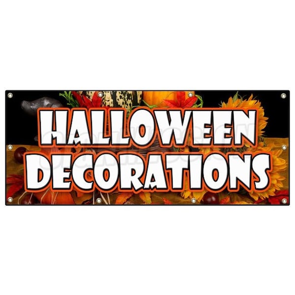 Signmission HALLOWEEN DECORATIONS BANNER SIGN masks trick or treat holiday pumpkins - B-96 HALLOWEEN DECORATIONS