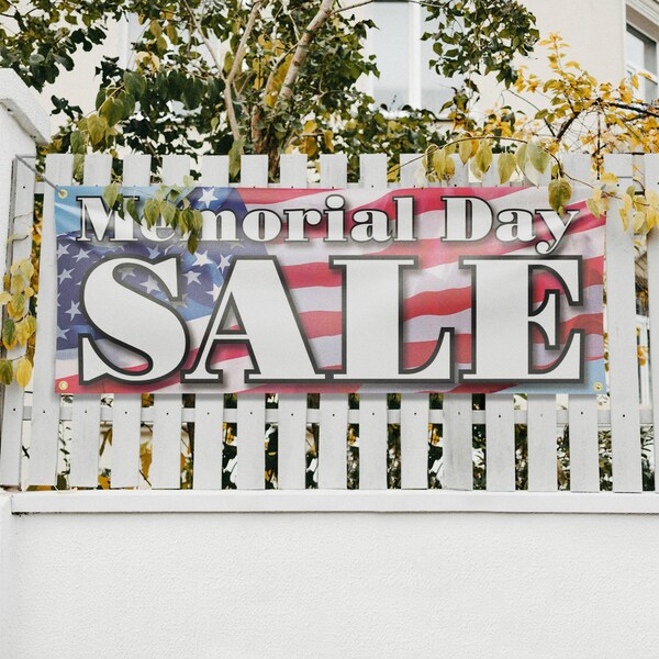 Signmission Memorial Day Sale, 18 Inch x 48 Inch, Vinyl Banner - B-30736