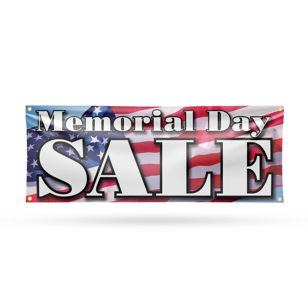Signmission Memorial Day Sale, 18 Inch x 48 Inch, Vinyl Banner - B-30736