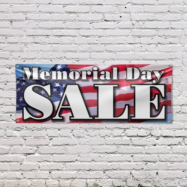 Signmission Memorial Day Sale, 18 Inch x 48 Inch, Vinyl Banner - B-30736