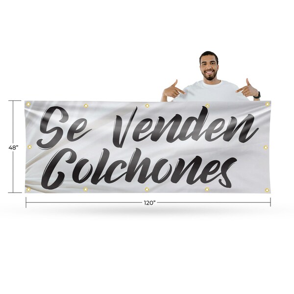 Signmission Se Venden Colchones, 48 Inch x 120 Inch, Vinyl Banner - B-120-30850