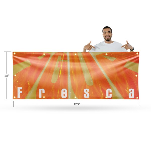 Signmission Agua Fresca, 48 Inch x 120 Inch, Vinyl Banner - B-120-30454