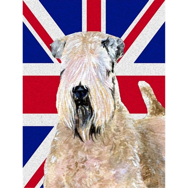 Patioplus Wheaten Terrier Soft Coated With English Union Jack British Flag Flag Garden Size - PA253443