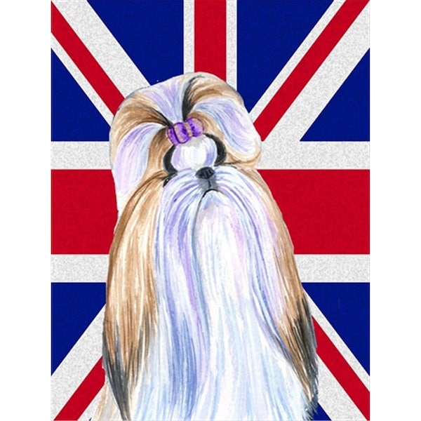 Patioplus Shih Tzu With English Union Jack British Flag Flag Garden Size - PA631697